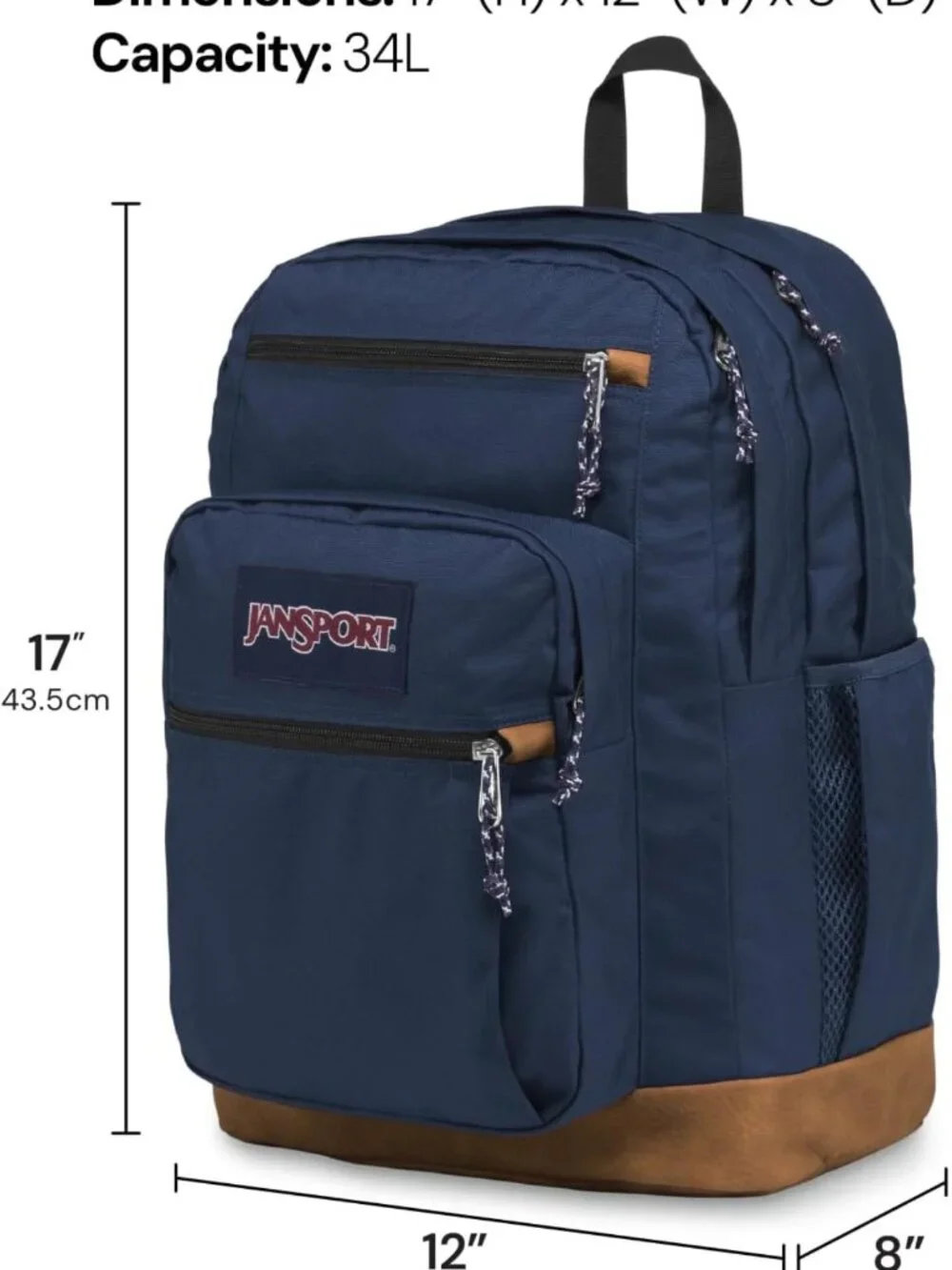 Large Navy Backpack with 15